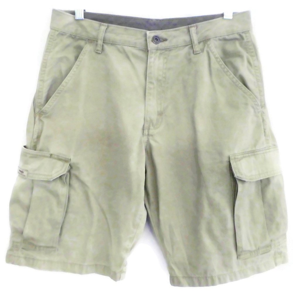 31x10 Wrangler Cargo Shorts Cotton Tan Zipper Button Fly Flap Pockets 30 - Picture 1 of 9